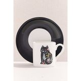Paşabahçe Kitty Porselen Espresso Fincanı Siyah Beyaz, Espresso Fincanı, 1 Adet