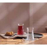 Paşabahçe Kristal Kesme Desenli Ince Belli Çay Bardağı 160 cc 6'lı - Şeffaf