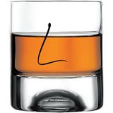 Paşabahçe L Harfli Yazılı Çıkmayan Baskılı Viski Bardağı Kadehi - Şeffaf - 205 ml