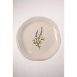 Paşabahçe Lavander Seramik Pasta Tabaği, 20 x 20 cm, Krem
