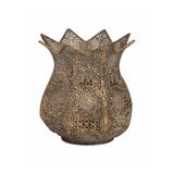 Paşabahçe Lotus Metal Mumluk, Dekoratif, Altın Renk
