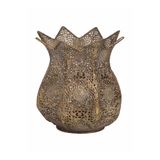 Paşabahçe Lotus Metal Mumluk, Dekoratif Yapay Buket, Şık Tasarım, Salon ve Ofis İçin İdeal, Solmaz Renk