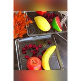 Paşabahçe Madlen 24 cm 2'li Kare Servis Tabağı, Cam