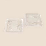Paşabahçe Madlen 2'li Tatlı Tabağı - Şeffaf - 15X15 cm - Montajsız