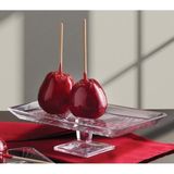 Paşabahçe Madlen Ayaklı Dikdörtgen Servis Tabağı Şeffaf 24 x 24 cm 1 Adet Estetik Tasarım