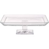 Paşabahçe Madlen Ayaklı Servis Tabağı Cam 7.7 x 23.5 x 23.5 cm Sade Desenli Şık Tasarım