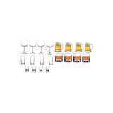 Paşabahçe-Mega Set Şarap Rakı Shot Bira Viski Bardağı 20 Parça Özel Set 4 Kişilik