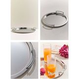 Paşabahçe Metal Ayna Kulplu Sunum Tepsisi 36 cm Tekli