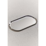 Paşabahçe Metal Oval Tepsi 24 cm Silver, Şık Servis Tepsisi - Gümüş