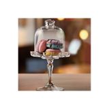 Paşabahçe Mini Patisserie Ayaklı Cam Servis Tabağı, Kapaklı, 11x19 cm, Şeffaf