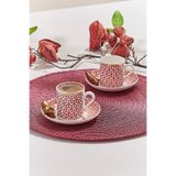 Paşabahçe Nezaket Porselen Espresso Fincan Seti 2'li Kırmızı