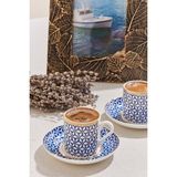 Paşabahçe Nezaket Porselen Espresso Fincan Seti 2'li Mavi, Espresso Fincanı
