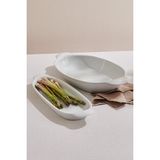 Paşabahçe Organic Porselen Oval Fırın Kabı 41 cm Beyaz, Borcam