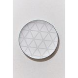 Paşabahçe Orquestra Porselen Pasta Tabağı, Geometrik Desen, Krem Gri, 19 cm