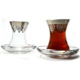 Paşabahçe Ottoman Platin Yaldız 6 Kişilik Çay Takımı