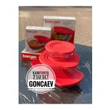 Paşabahçe Paşabahçe 3lü Kapaklı Borcam Kapaklı Set