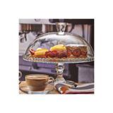 Paşabahçe Patisserie Ayaklı Kapaklı Fanus, 32 cm, Cam, Şeffaf