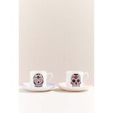 Paşabahçe Pembe Skull4Her Porselen Fincan Seti 2'li