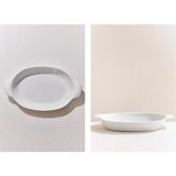 Paşabahçe Porselen Oval Fırın Kabı 36 cm Beyaz Tekli