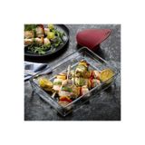 Paşabahçe Premium Borcam Büyük Boy Fırın Tepsi, 36,7 x 25,7 cm, Krom