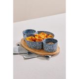 Paşabahçe Puzzle Tabaklı Chip & Dip Seti, Mavi, 20 x 20 cm
