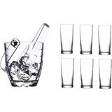 Paşabahçe Rakı Bardağı ve Buz Kovası Seti 8 Parça PB52138-4