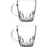 Paşabahçe Safir Cam Çay Kahve Kupa Bardak 2'li 250 cc - 250 ml - 2 Adet - Şeffaf
