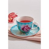 Paşabahçe Şakayık Porselen Çay Fincanı Turkuaz, Çay Fincanı, 1 Adet