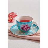 Paşabahçe Şakayık Porselen Çay Fincanı, Turkuaz