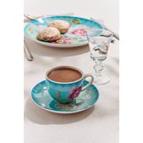 Paşabahçe Şakayık Porselen Espresso Fincanı Turkuaz - 1 Adet