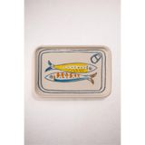 Paşabahçe Sardines Dikdörtgen Seramik Servis Tabağı S, Çok Renkli