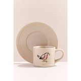 Paşabahçe Serçe Seramik Espresso Fincanı - 1 Adet - Krem