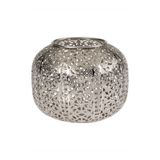 Paşabahçe Silver Ajur Metal Tealight Mumluk L, Dekoratif