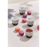 Paşabahçe Siyah Beyaz Tribe 3 Seramik Espresso Bardağı, Espresso Fincanı, 1 Adet