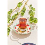 Paşabahçe Sunflower Porselen Çay Tabağı Kırmızı, Çay Tabağı, 1 Adet