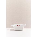 Paşabahçe Tere Porselen Kulaklı Mini Tabak, 9 x 13 cm, Çok Renkli