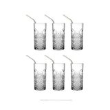 Paşabahçe Timeless 13 Parça Meşrubat Bardağı Seti ( Bardak + Metal Pipet + Temizlik Fırçası)