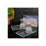 Paşabahçe Timeless 42881 Çay Bardağı Ve 54851 Sunumlu Çay Tabağı Seti 6 Kişilik