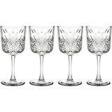 Paşabahçe Timeless 4'lü Kırmızı Şarap Bardağı Cam Desenli Set 440276 Özel Tasarım