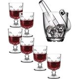 Paşabahçe Timeless Ayaklı Bardak ve Buz Kovası 8 Parça