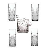 Paşabahçe Timeless Cam Buz Kovası Maşalı + Rakı Bardağı Seti 6 Lı Set Şeffaf