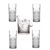 Paşabahçe Timeless Cam Buz Kovası Maşalı + Rakı Bardağı Seti