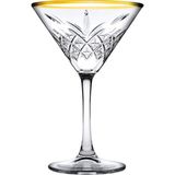Paşabahçe Timeless Golden Touch Martini Bardağı - 230 cc - 4'lü - Şeffaf - Gold