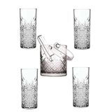Paşabahçe-Timeless Rakı Bardağı Buz Kovası Seti 6 Parça