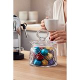 Paşabahçe Vakum Kapaklı Cam Kahve Kapsül Kavanozu -Nespresso Uyumlu Kapsül/Gıda Saklama Kabı
