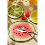 Paşabahçe Watermelon Seramik Tabak 25 cm, Çok Renkli