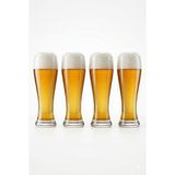 Paşabahçe Weizenbeer & Pils Bira Bardağı 520 cc – 4’lü Set, Köpük Tutucu Premium Cam Bardak - 4'lü Set - Şeffaf