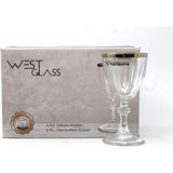 Paşabahçe Westglass W440113G Diamon Gold Kaplama Ayaklı Kahve Yanı Bardağı - Şeffaf