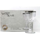 Paşabahçe Westglass W440113P Diamon Platin Kaplama Ayaklı Kahve Yanı Bardağı