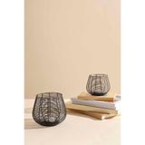 Paşabahçe Wire Metal Tealight Mumluk L, Siyah